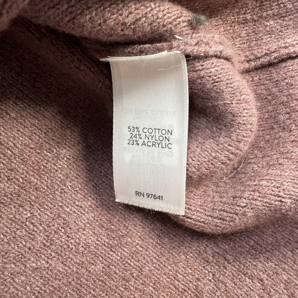 Pure Jill‎ Cardigan Sweater Jacket Chore Utility Pink Pockets Cotton Size Small - Picture 8 of 10